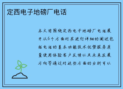 定西电子地磅厂电话